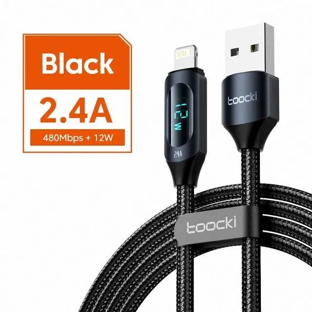 Toocki PD Fast Charging Cable for iPhone & iPad: Ultimate Charging Solution with LED Indicator