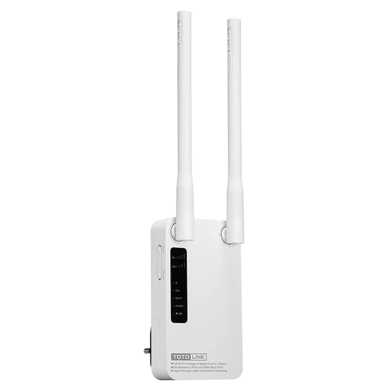 TOTOLINK EX1200M 2.4GHz 300Mbps|5GHz 867Mbps 2 x Antenna Plug Mounted Range Extender