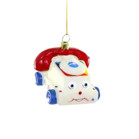 Toy Phone Glass Ornament