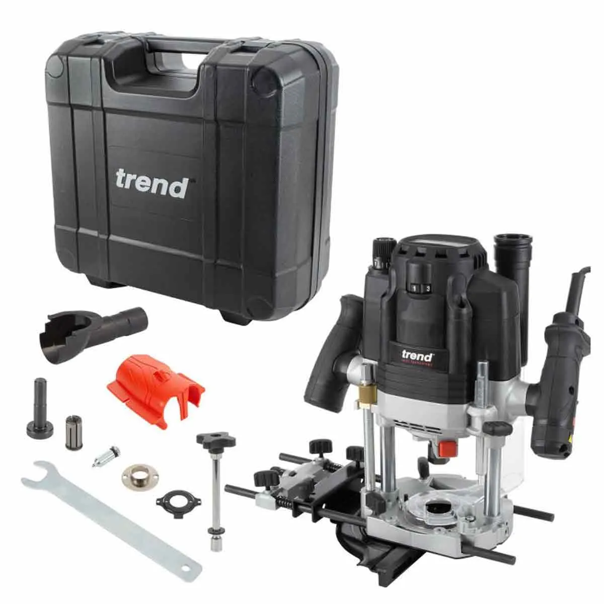 Trend T8EK 1/2in Dual Mode Plunge Router 2200W 240V With Carry Case