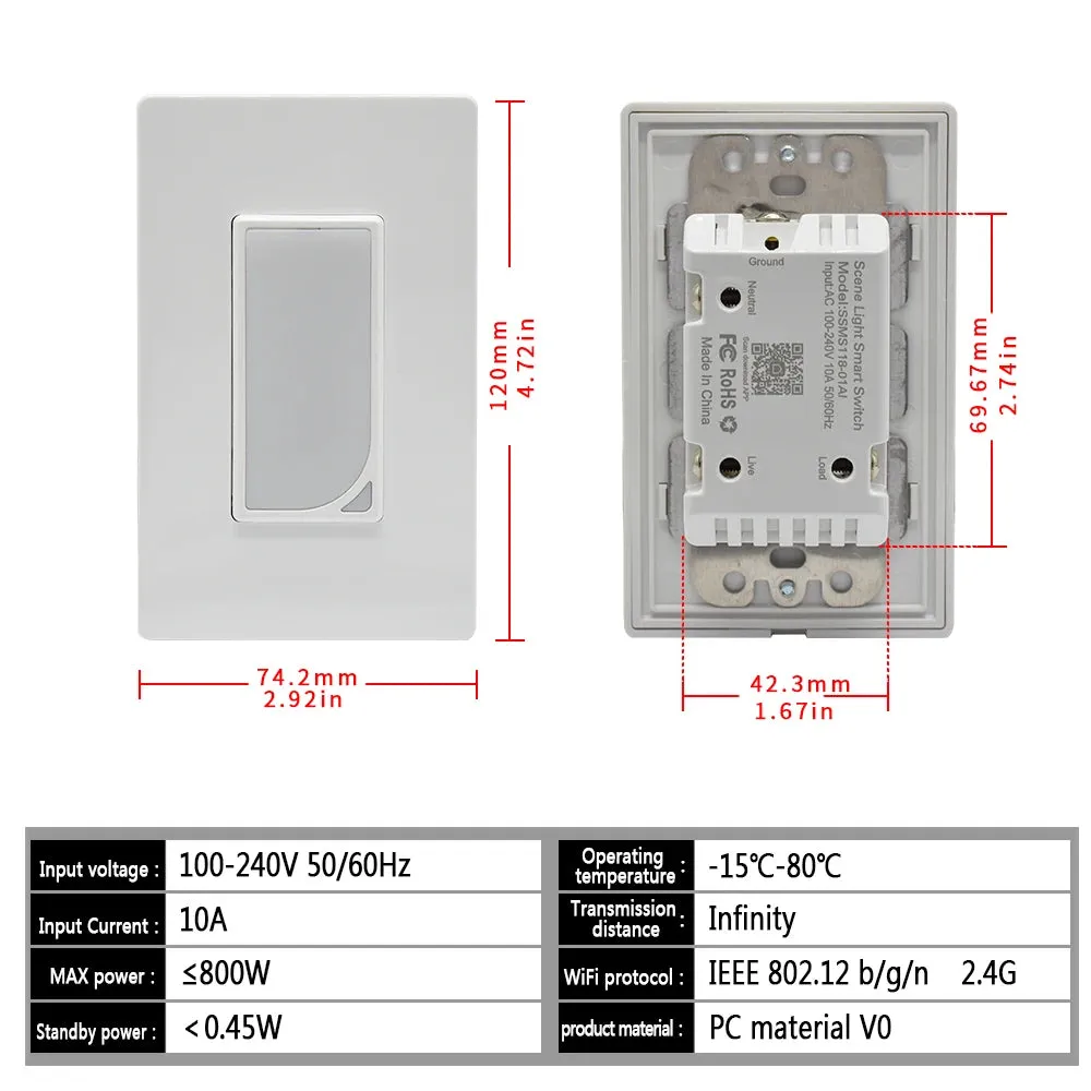 TUYA Smart WiFi Window Gate Door Sensor Open Close Detector App Notification Alert Security Alarm Smart Life Alexa Google Home