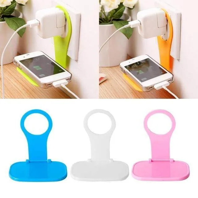 Universal Foldable Wall Outlet Phone Charger Holder