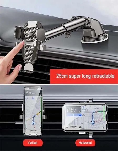 Universal Sucker Car Phone Holder: 360-Degree Rotation