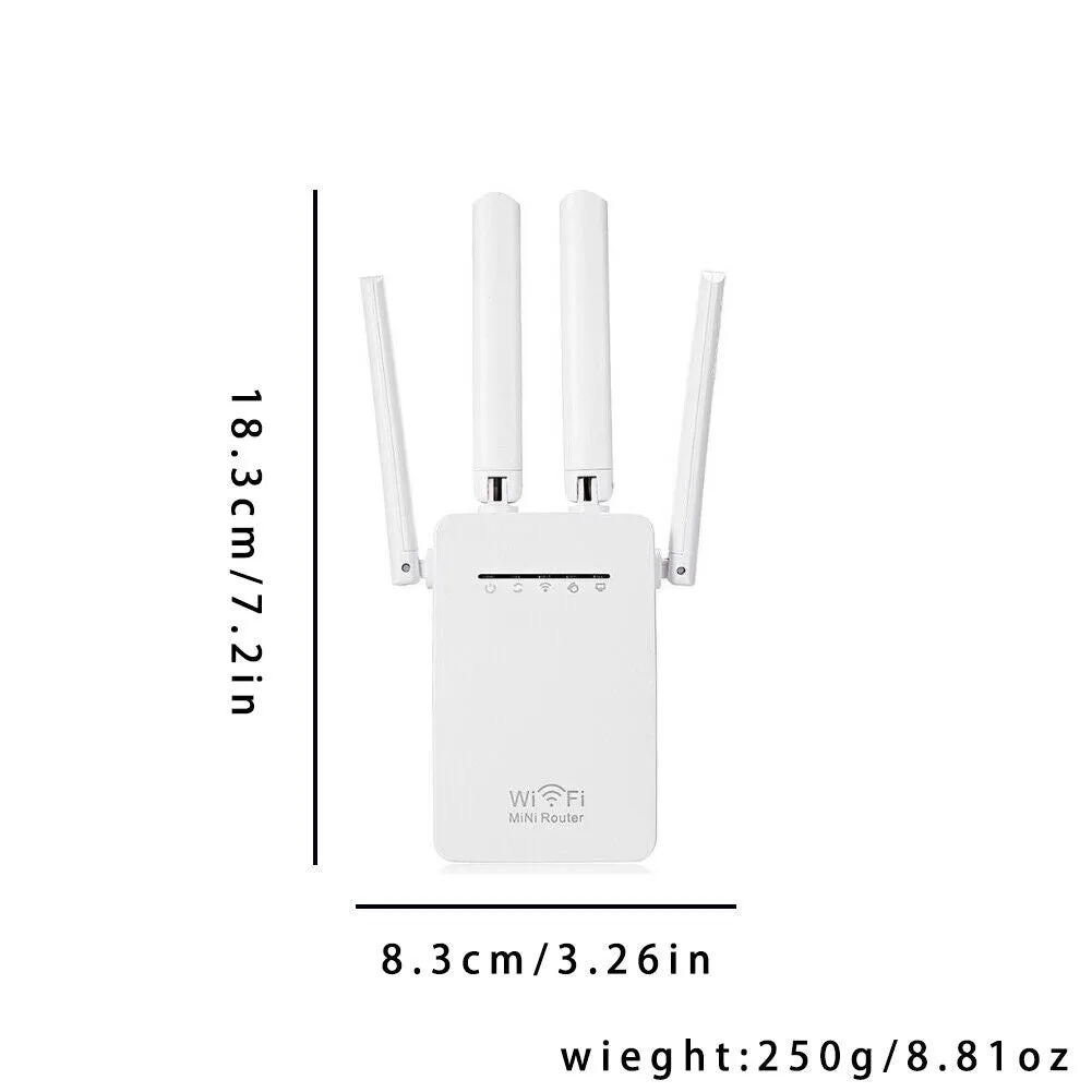 US 2.4G/5G Dual Band WiFi Repeater 300 Mbps WIFI Range Extender Signal Booster