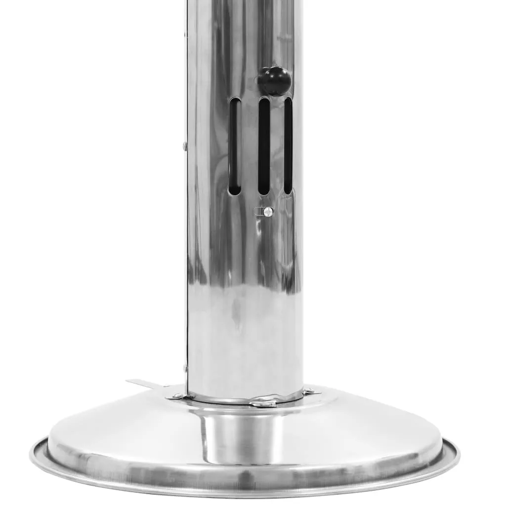 vidaXL Pedestal Charcoal BBQ Grill Stainless Steel