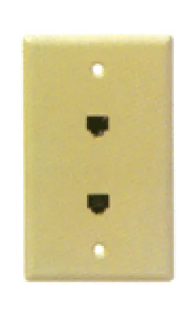 WALL PLATE DUAL 6c SOOTH (IVOR