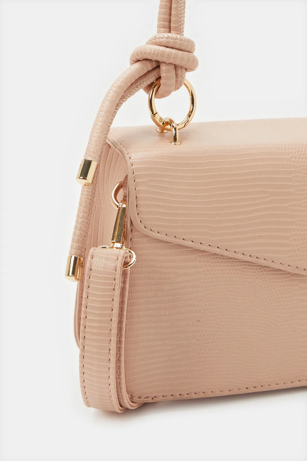 Women Pink Embellished Flap Messenger Bag