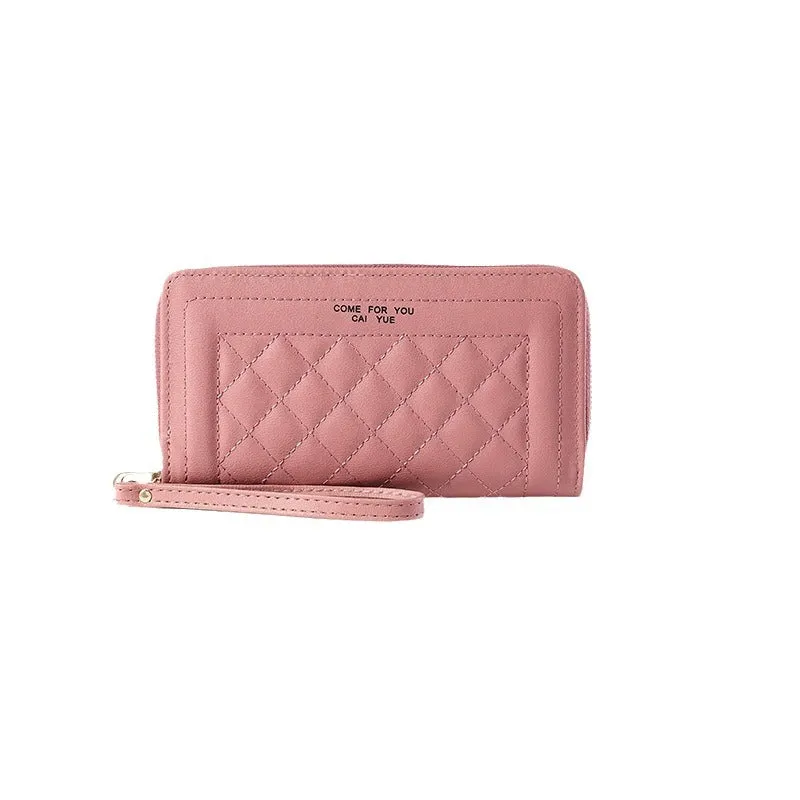 Women Wallets Long Double Zipper Coin Purses Female Brand Luxury Designer Clutch Phone Bag