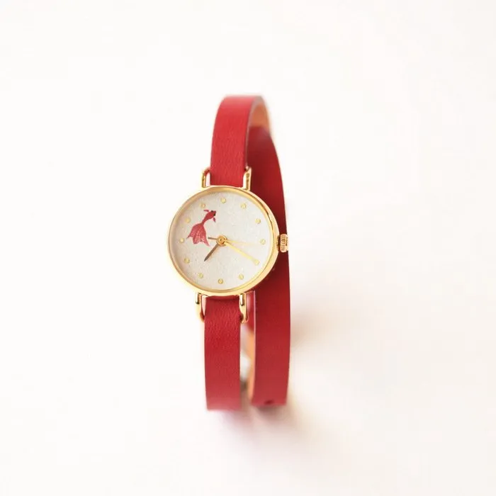 Women's Wristwatch - Goldfish, Japanese handmade wrist watch