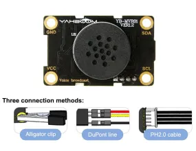 Yahboom Speech synthesis broadcast module compatible with alligator clip/DuPont line/PH2.0 cable