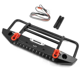 Yeah Racing Aluminum Front Bumper w/LED Light (Black) - YEA-TRX4-032BK