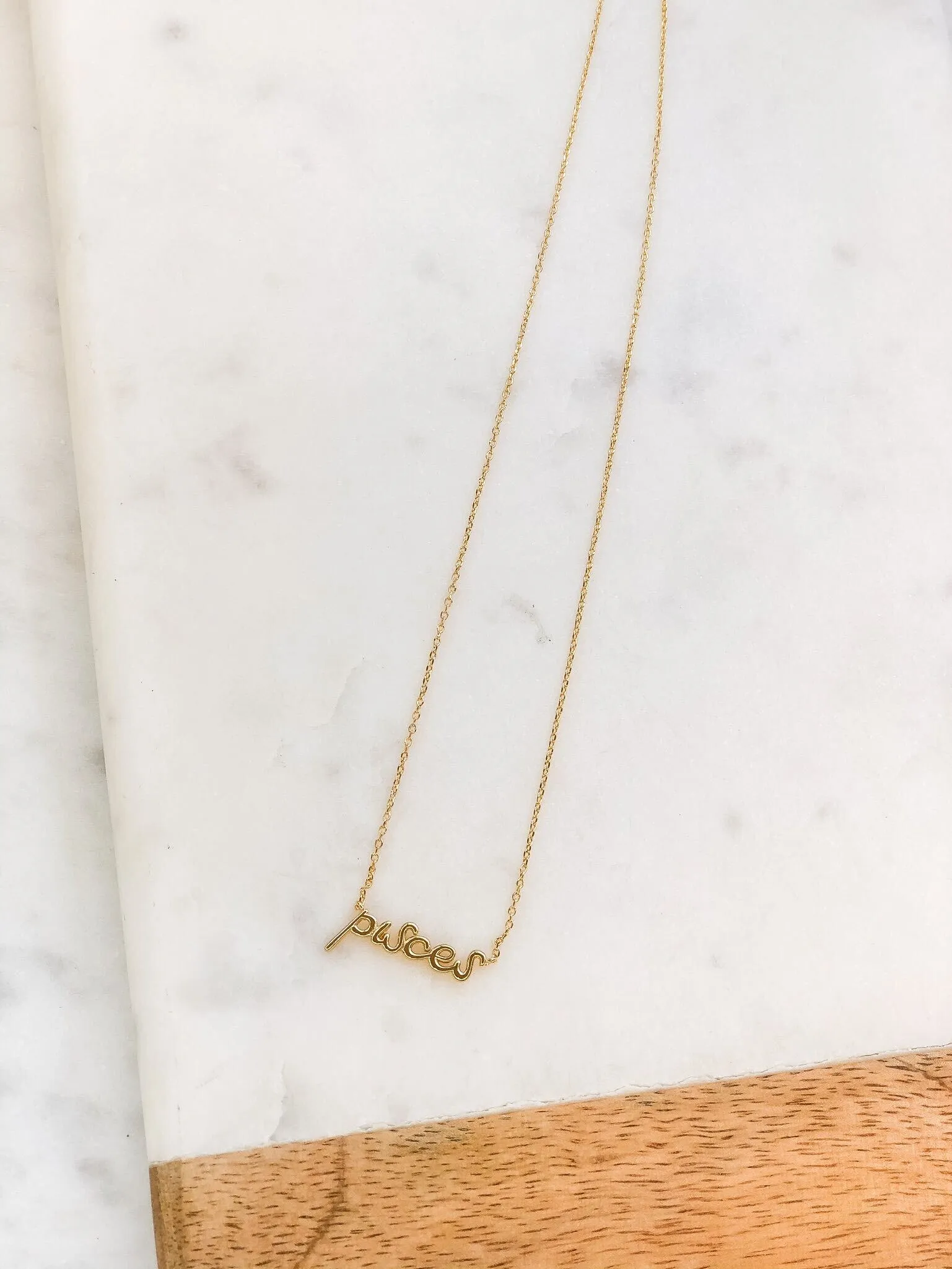 Zodiac Name Plate Necklaces