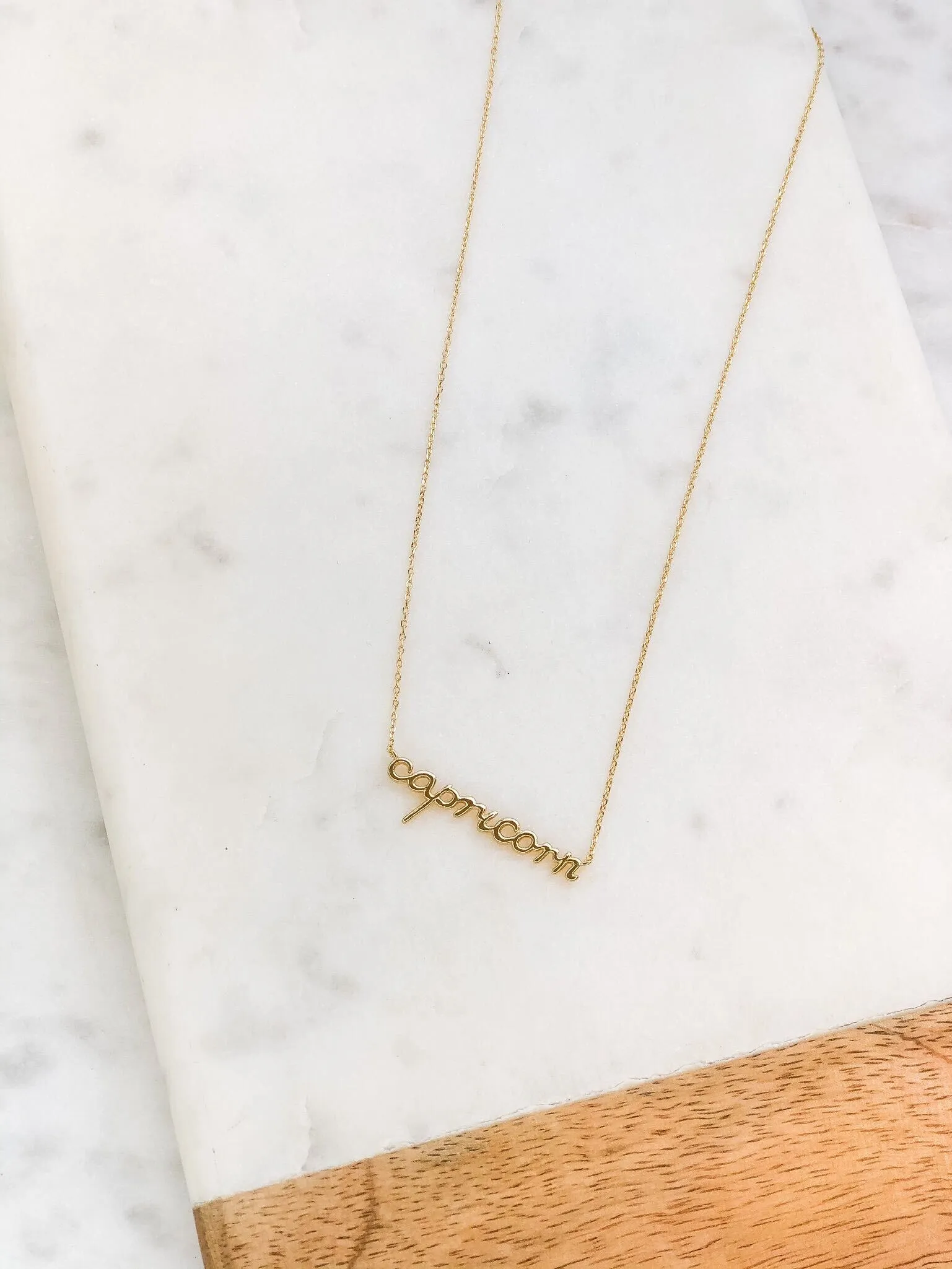 Zodiac Name Plate Necklaces