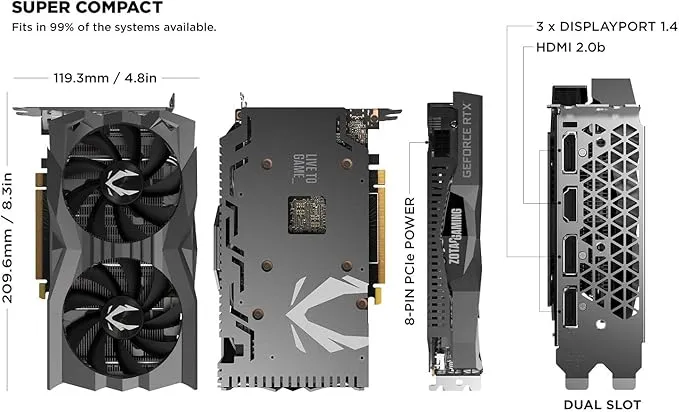 ZOTAC Graphics Card RTX 2060 6GB Used without Box